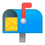 Emoji 📬 Cassetta Postale Aperta Bandierina Alzata su Google Android 8.1.