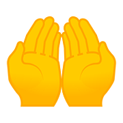 Emoji 🤲 Mani Unite In Alto su Google Android 8.1.