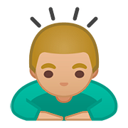 🙇🏼 Emoji Persona Haciendo Una Reverencia: Tono De Piel Claro Medio en Google Android 8.1.