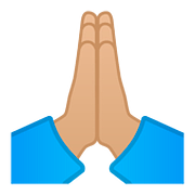 Émoji 🙏🏼 Mains En Prière : Peau Moyennement Claire sur Google Android 8.1.