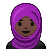 🧕🏿 Emoji Mujer Con Hiyab: Tono De Piel Oscuro en Google Android 8.1.