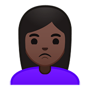 🙎🏿 Emoji Persona Haciendo Pucheros: Tono De Piel Oscuro en Google Android 8.1.