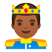 Emoji 🤴🏾 Principe: Carnagione Abbastanza Scura su Google Android 8.1.