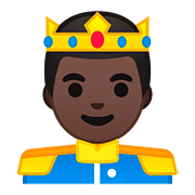 🤴🏿 Emoji Príncipe: Tono De Piel Oscuro en Google Android 8.1.