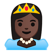 Émoji 👸🏿 Princesse : Peau Foncée sur Google Android 8.1.