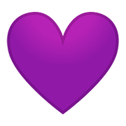 Émoji 💜 Cœur Violet sur Google Android 8.1.