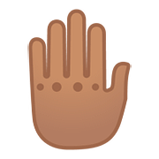 Emoji 🤚🏽 Dorso Mano Alzata: Carnagione Olivastra su Google Android 8.1.