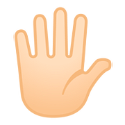 🖐🏻 Emoji Hand mit gespreizten Fingern: helle Hautfarbe Google Android 8.1.