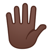 🖐🏿 Emoji Hand mit gespreizten Fingern: dunkle Hautfarbe Google Android 8.1.