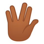 🖖🏾 Emoji vulkanischer Gruß: mitteldunkle Hautfarbe Google Android 8.1.