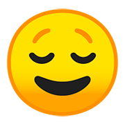 Emoji 😌 Faccina Sollevata su Google Android 8.1.
