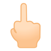 Emoji 🖕🏻 Dito Medio: Carnagione Chiara su Google Android 8.1.