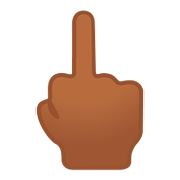 🖕🏾 Emoji Dedo Corazón Hacia Arriba: Tono De Piel Oscuro Medio en Google Android 8.1.