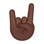🤘🏿 Emoji Saudação Do Rock: Pele Escura na Google Android 8.1.