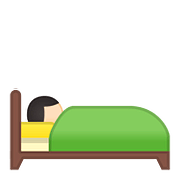 Emoji 🛌🏻 Persona A Letto: Carnagione Chiara su Google Android 8.1.
