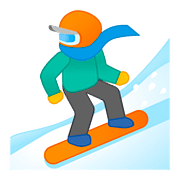 Emoji 🏂 Persona Sullo Snowboard su Google Android 8.1.