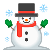☃️ Emoji Schneemann im Schnee Google Android 8.1.