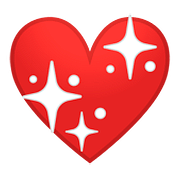 Émoji 💖 Cœur étincelant sur Google Android 8.1.