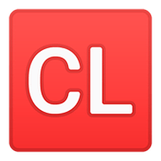 🆑 Emoji Großbuchstaben CL in rotem Quadrat Google Android 8.1.