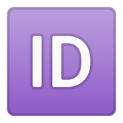 Emoji 🆔 Pulsante ID su Google Android 8.1.