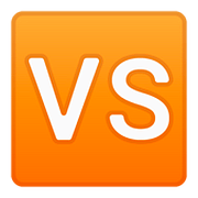 🆚 Emoji Großbuchstaben VS in orangefarbenem Quadrat Google Android 8.1.