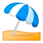 Émoji ⛱️ Parasol Sur Le Sol sur Google Android 8.1.