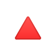 Emoji 🔺 Triangolo Rosso Con Punta Verso L’alto su Google Android 8.1.