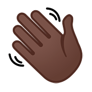 👋🏿 Emoji winkende Hand: dunkle Hautfarbe Google Android 8.1.
