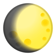 Émoji 🌔 Lune Gibbeuse Croissante sur Google Android 8.1.