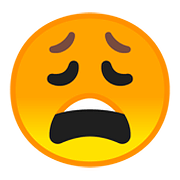 Emoji 😩 Faccina Esausta su Google Android 8.1.