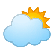 🌥️ Emoji Sonne hinter großer Wolke Google Android 8.1.