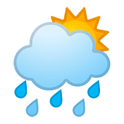 🌦️ Emoji Sol Detrás De Una Nube Con Lluvia en Google Android 8.1.