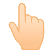 👆🏻 Emoji Dorso Da Mão Com Dedo Indicador Apontando Para Cima: Pele Clara na Google Android 8.1.