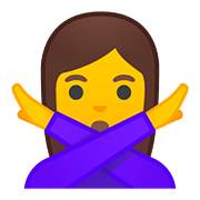 🙅‍♀️ Emoji Mujer Haciendo El Gesto De «no» en Google Android 8.1.