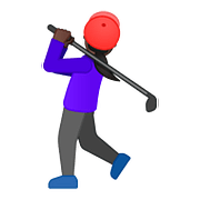 Emoji 🏌🏿‍♀️ Golfista Donna: Carnagione Scura su Google Android 8.1.