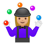 🤹🏼‍♀️ Emoji Jongleurin: mittelhelle Hautfarbe Google Android 8.1.