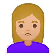 🙎🏼‍♀️ Emoji schmollende Frau: mittelhelle Hautfarbe Google Android 8.1.