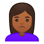Emoji 🙎🏾‍♀️ Donna Imbronciata: Carnagione Abbastanza Scura su Google Android 8.1.