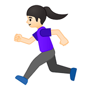 🏃🏻‍♀️ Emoji Mujer Corriendo: Tono De Piel Claro en Google Android 8.1.