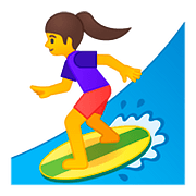 Émoji 🏄‍♀️ Surfeuse sur Google Android 8.1.