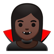 🧛🏿‍♀️ Emoji weiblicher Vampir: dunkle Hautfarbe Google Android 8.1.