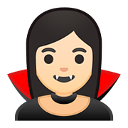 Émoji 🧛🏻‍♀️ Vampire Femme : Peau Claire sur Google Android 8.1.
