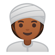 Emoji 👳🏾‍♀️ Donna Con Turbante: Carnagione Abbastanza Scura su Google Android 8.1.