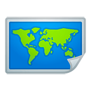 Emoji 🗺️ Mappa Mondiale su Google Android 8.1.