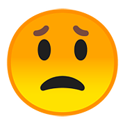 😟 Emoji Rosto Preocupado na Google Android 8.1.