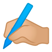✍🏼 Emoji Escrevendo à Mão: Pele Morena Clara na Google Android 8.1.