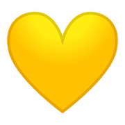 Emoji 💛 Cuore Giallo su Google Android 8.1.