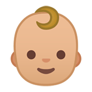 👶🏼 Emoji Bebé: Tono De Piel Claro Medio en Google Android 9.0.