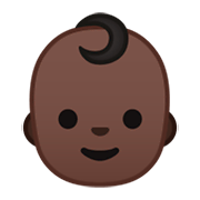 Emoji 👶🏿 Neonato: Carnagione Scura su Google Android 9.0.
