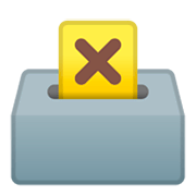 Emoji 🗳️ Urna Elettorale Con Scheda su Google Android 9.0.